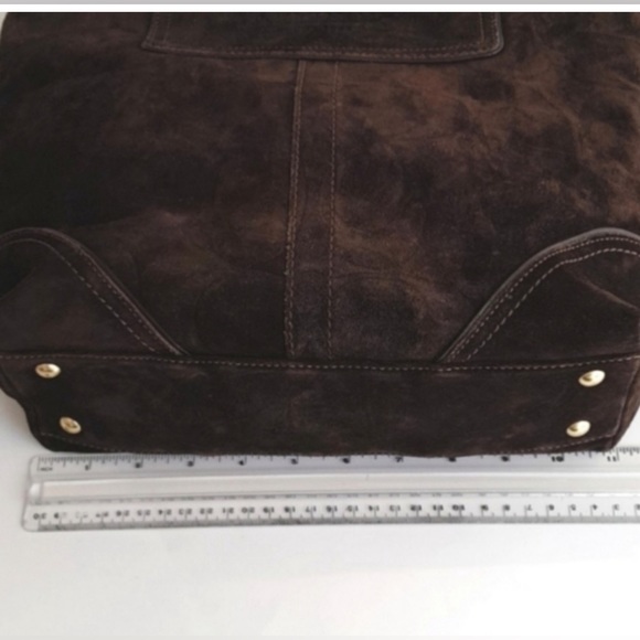 Coach 10442 Suede Tote Shoulder Handbag - Picture 10 of 12